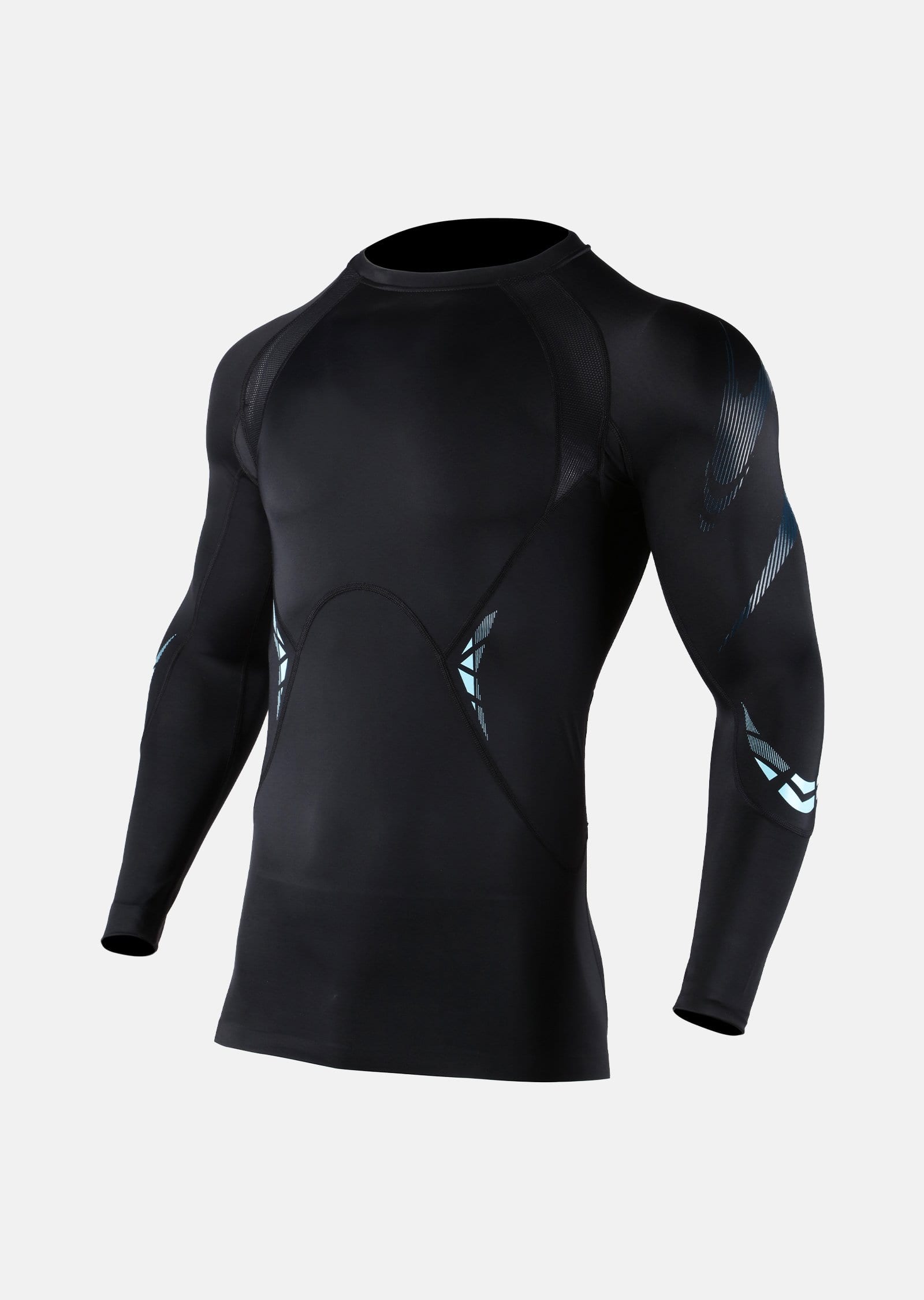 Men's Compression Top  Black & Quick Dry & Workout Shirts - SUMARPO