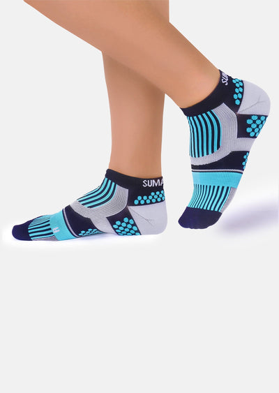 Sumarpo ULTRALIGHT LOW CUT COMPRESSION SOCKS UNISEX - Black/Blue