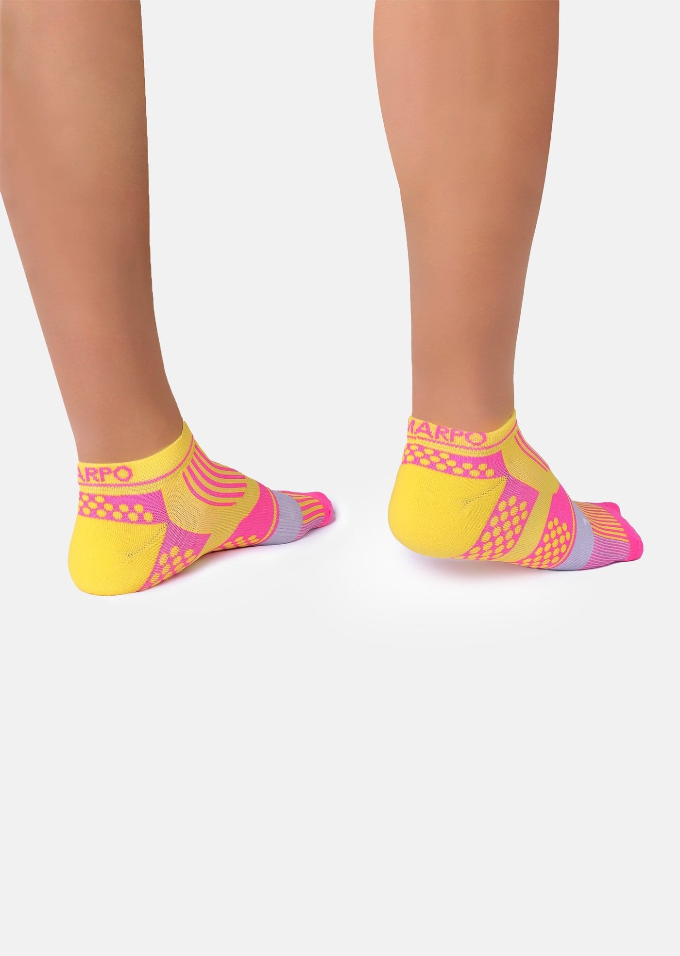 Sumarpo ULTRALIGHT LOW CUT COMPRESSION SOCKS UNISEX - Pink/Yellow