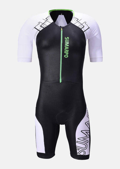 Sumarpo Women Hybrid  trisuit, Black/White,LYCRA fabric